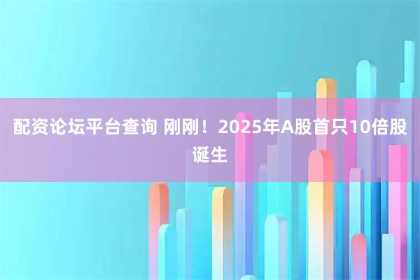 配资论坛平台查询 刚刚！2025年A股首只10倍股诞生
